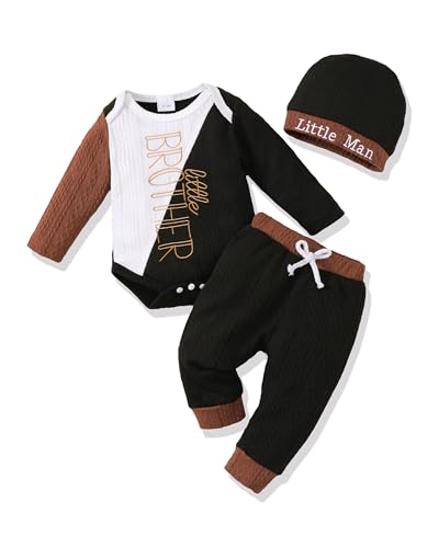 Image of Newborn Infant Baby Boy Clothes Fall Winter Outfits New to The Crew Outfit Toddler Baby Boy Clothes Set
