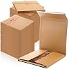 Maxdot 50 Pack Vinyl Record Shipping Boxes Record Mailers 12.5 x 12.5 x 1 LP Mailers with 50 Pcs Fragile Stickers Vinyl Album Cardboard Boxes Protective for Packaging Moving Mailing Storage