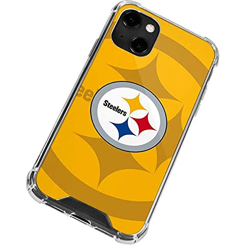 Skinit Clear Phone Case Compatible with iPhone 13 - Officially Licensed NFL Pittsburgh Steelers Double Vision Design