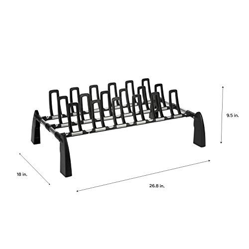 Organize It All 9 Pair Floor Shoe Rack | Storage and Organization | Great For Bedroom | Entryway | Closet | Compact Design | Black by Organize It All - Used condition - Image 4