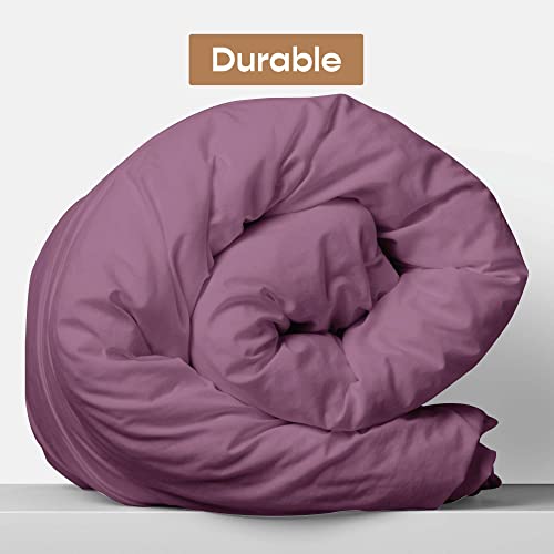 Image of SleepyCat Duvet Cover, 100% Cotton 200TC Percale Combed Yarn, with Corner Ties & Coconut Button Closure, Oeko-TEX & AZO Free, (Single Sze, 90x60 inches) Purple Panther