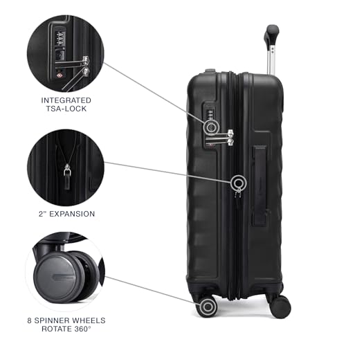 Travelpro Maxlite Air V2 Hardside Expandable Carry on Luggage, 8 Spinner Wheels, Lightweight Hard Shell Suitcase, TSA Lock, Black, Carry On 21-Inch by Travelpro - Image 5