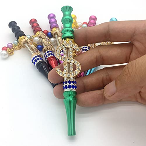 Shisha Hookah Mundspitzen Mundstück Spitze Geldform Cool Handmade Inlaid Stumpfhalter Legierung Mundspitzen für Frauen – Bild 3