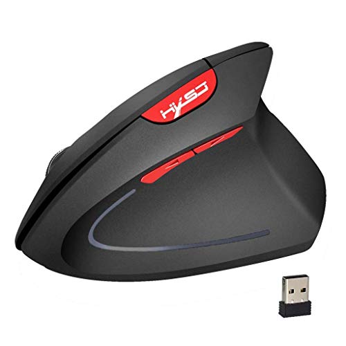 Mouse sem fio Almencla 2,4 GHz óptico vertical para jogo/escritório mouse com 3 DPIs ajustáveis: 800