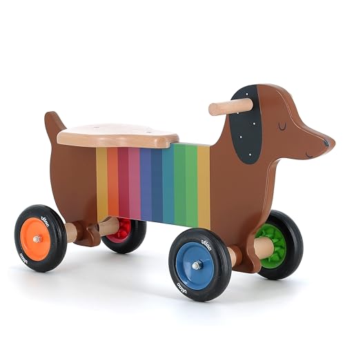 VILAC - Rutschauto für Hunde – Andy Westface – Träger und Behälter – 1 Rutschauto aus Holz für Hunde Mehrfarbig – Lernspiele für Kinder aus Holz – Spielzeug für Kinder ab 18 Monaten – 7428
