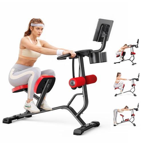 Image of MERACH Full Body Stretch Machine Back Stretcher, 350LBS Weight Capacity | Posture Correction, Flexibility Training, Extra Wide Seat, Padded Cushion, Exercise Guide Chart, Stable Steel Frame, Home Gym