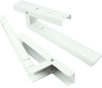 Abasr Universal Fordable Extendable Stretch Shelf/Rack/Wall Mount/Bracket for Microwave Oven OTG Printer Speaker (White)