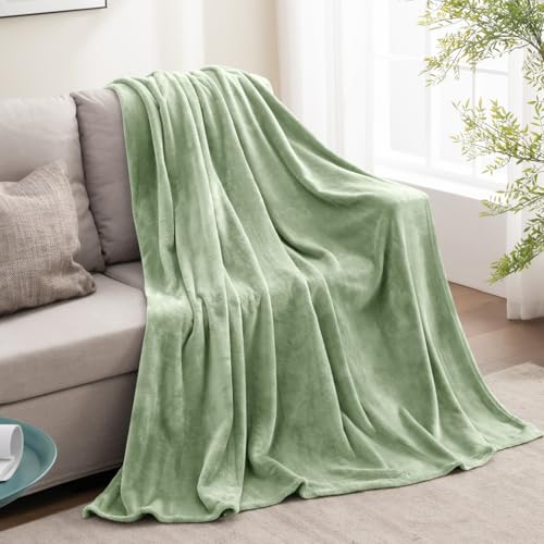 BEDELITE Fleece Blanket Soft Plush Twin Size Blanket Sage Green 60"x80" by BEDELITE - Image 5