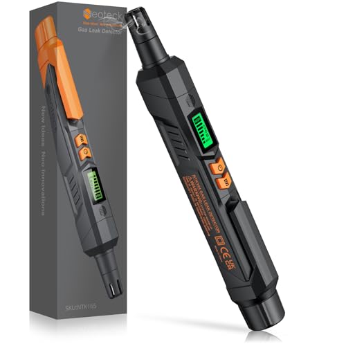 Neoteck Gasmelder Gaslecksuchgerät mit Visuellem und Akustischem...