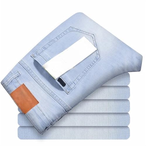 Men's Business Jeans Casual Straight Stretch Fashion Classic Work Denim Trousers2