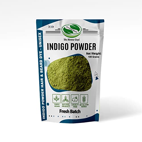 Indigo Hair & Beard Dye - All Natural & Plant-based (1 Pack, Indigo Powder)