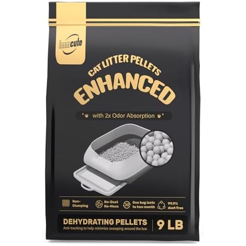 Enhanced Cat Litter Pellets 9 lbs, Long-Lasting Odor Control, Generic Litter Pellets Refills Exclusively for Dual-Layer Litter Box Systems, Zeolite, Non-climping Litter, Not Low-Tracking Cover