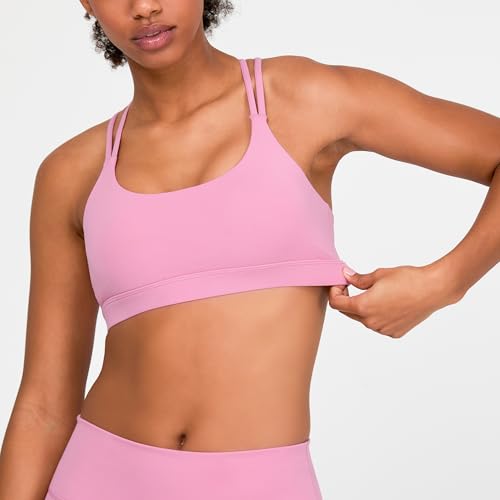 Image of YITTY Active Women's Ultraluxe Strappy Medium Impact Bra, Athleisure, 4-Way-Stretch