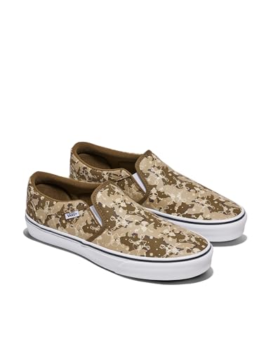 Vans Men's Asher Slip-on Shoes, Alien Skull Camo, 12