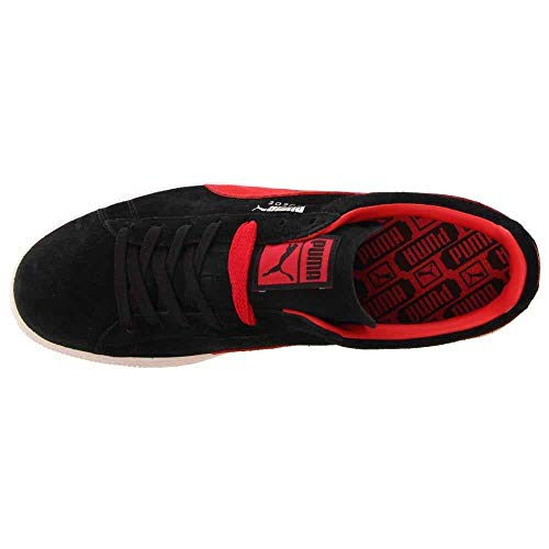 Image of PUMA Men's Suede Classic+ Black /High Risk Red /Puma Silver Athletic Shoe
