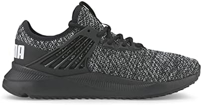 PUMA Men's Pacer Future Doubleknit Sneaker, Black White, 11.5 | Image 4