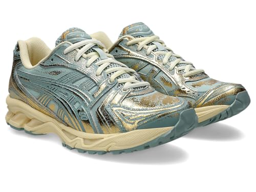 Image of ASICS Unisex Gel-Kayano 14 Pure Gold /Cold Moss Sneakers - 8 UK Men / 7 UK Women (1203A476.200)