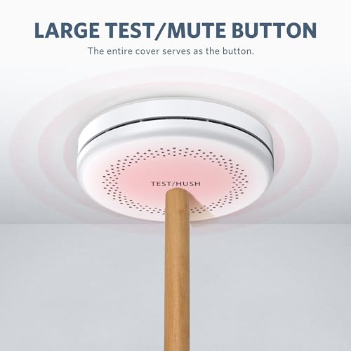 Image of 2-in1 Smoke and Carbon Monoxide Detectors (Not Hardwired), 10-Year Battery Photoelectric Smoke Alarm and CO Detector with Large Test /Silence Button, 2-Pack