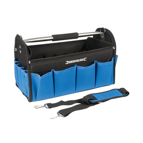 Silverline Tools 748091 - Bolsa portaherramientas con bolsillos externos (400 x 200 x 255 mm)