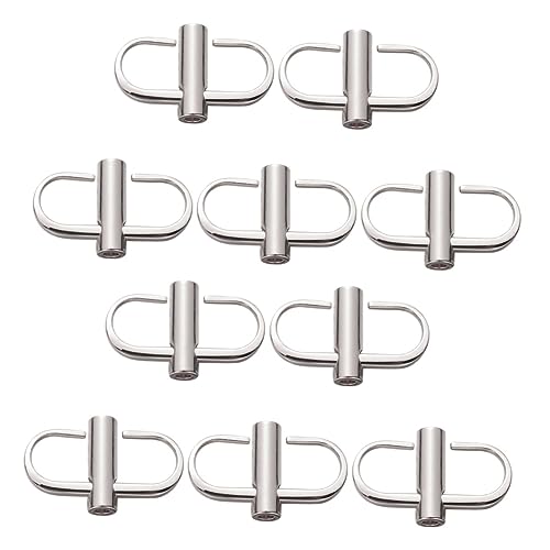 LALAFINA 10pcs Silver Luggage Belt Metal Buckles Webbing Chain Straps Screw Fastening for Diy Craft Backpack Suitcase