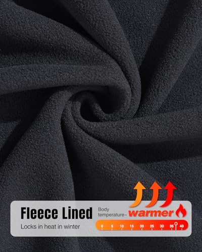 HISEA Men's Fleece Work Hoodies, Water Resistant Hooded Sweatshirt, Heavyweight Quarter Zip Winter Insulated Pullover4