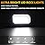 12 Pods Pure White LED Rock Lights and 6500K Super Bright, Aluminum Housing, Each Light with a 15FT Wire,432Chips IP68 Waterproof for Trucks Pickup SUV UTV ATV RZR Car Boats