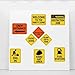 WERNNSAI Construction Party Decorations - 12 PCS Construction Birthday Party Supplies for Boys Kids Truck Birthday Cutouts Traffic Road Signs for Under Construction Party Baby Shower Wall Decor