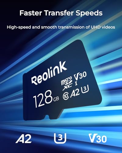 Image of REOLINK 128GB microSDXC UHS-I Memory Card, U3, A2, V30, Class 10 (Pack of 2)