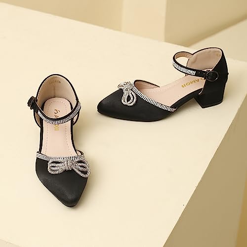 Image of Amoji Girls High Heels Kid Ankle Strap Dress Shoes Wedding Party for Little Kid Big Kid 412