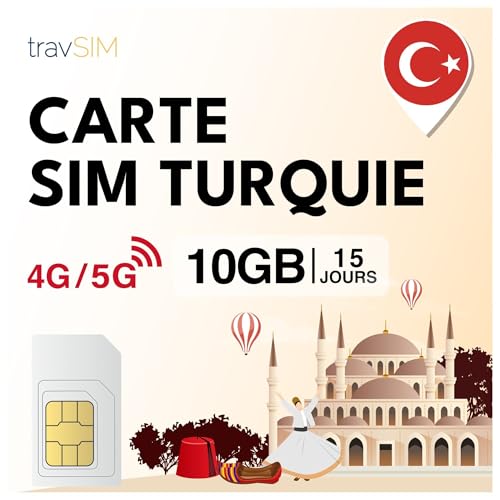 travSIM SIM Turchia | 15 giorni - 10GB di dati