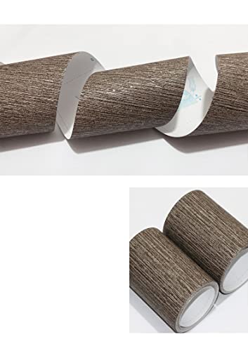 VisitRyl Wallpaper Border Peel and Stick for Bathroom Wall Border Sticker Home Ceiling Decorative Border Brown Line 10cm X 500cm - Image 2