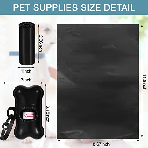 3000 Count Dog Poop Bags Pet Waste Bags For Poop With 3 Dog Poop Bag Dispenser Doggie Poop Bags For Home Outdoor Puppy Walking And Travel, 12 X 8.6 Inch (Black) #TOP1