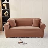 Ajustement extensible : la housse de canapé est fabriquée en tissu élastique super doux, 90 % polyester et 10 % élasthanne. Il est très extensible, doux et infroissable, durable et durable. La housse de canapé s'adapte à la plupart des canapés. Et il y a un ourlet inférieur élastique cousu pour un ajustement sûr sur le canapé.