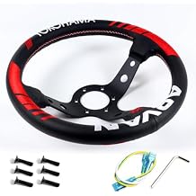 JDM VX VB 320mm automobile repacking Racing Steering wheel 6 Bolt PVC alloy Drift Racing Steering Wheel and Horn Button 12.5" with 3.5" Deep Dish NW