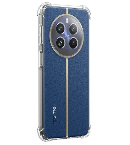 Image of Back Cover Silicone Flexible Bumper Transparent Cover for Realme P1 Pro /Realme 12 Pro / 12 Pro Plus -Transparent