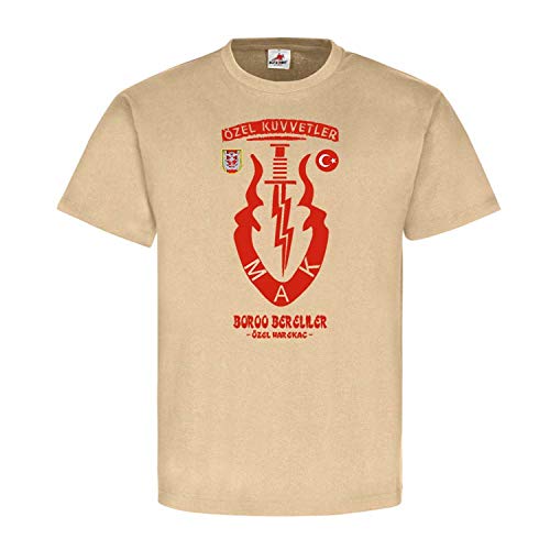 T-shirt armée Turquie Istanbul MAK vêtement militaire beige L