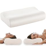 Sinomax Memory Foam Pillow, Neck Contour Cervical Orthopedic Cooling Pillow for Sleeping Side Back...