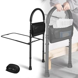 HENGMEI Bedhek, opstahulp bed, in hoogte verstelbare handgrepen voor senioren, verzorgingsbed, accessoires, hulpmiddel voor senioren, in het dagelijks leven, bedgreep