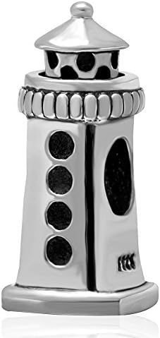 Lighthouse Charm 925 Sterling Silver Tower Charm Lead Life Charm Sea Beach Charm fit for Pandora Charm