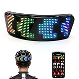 Smart LED Helmet Light with APP Control – 4-in-1 Motorcycle & Cycling Helmet Taillight with Auto Speedometer, Turn Signals, Brake Light & Programmable Display – HD RGB LEDs, Waterproof