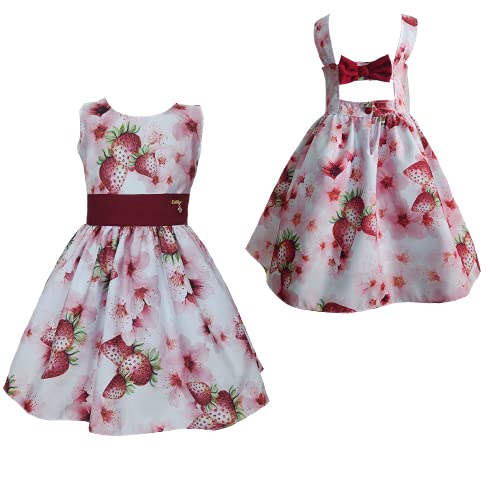 Vestido Infantil de Festa Moranguinho Vermelho (4)