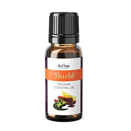Aromis Shield Essential Oil - Usda Certified Organic - 100% Pure Therapeutic Grade - 10Ml(34 Fl Oz), Undiluted, Premium, Blends, For Aromatherapy Diffuser & More! #TOP20