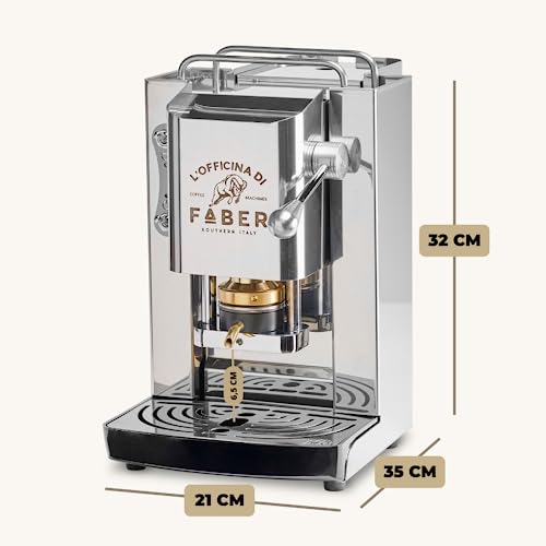 FABER COFFEE MACHINES | Modell Pro Deluxe | Kaffeepadmaschine für 44 mm ESE-Pads | Chrom-Finish | Padpresse aus Messing (Stainless Steel) 5 FABER COFFEE MACHINES | Modell Pro Deluxe | Kaffeepadmaschine für 44 mm ESE-Pads | Chrom-Finish | Padpresse aus Messing (Stainless Steel)