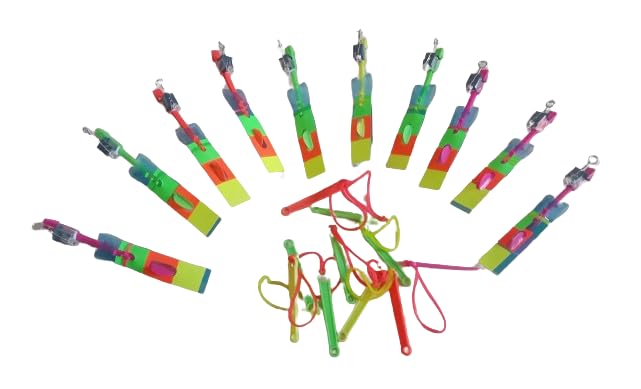 ZOKCY® ( Pack of 10 Pcs Led Light Helicopter Flying Toys/Lighting Sling Shot Gulel for Kids/Just Bend Back Part Down Push Down to Light Up and Shot for The Stars Such A Neat Toy Hours of Fun (B0D31K8VXT) Amazon Price History, Amazon Price Tracker
