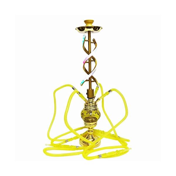 Shisha-Set Hochwertiges 4-Schlauch-Set, Aluminium-Wasserpfeife, Raucherglas-Wasserpfeife Mit LED-Licht, Leicht Zu…