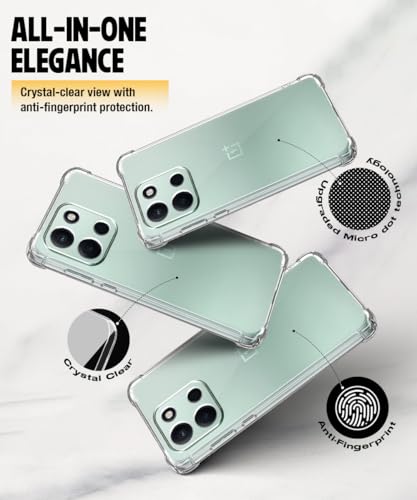 Image of WOW IMAGINE Clear Back Cover Case for 1+ OnePlus Nord 6 5G | Shockproof Soft TPU Case | Cushioned Edges for Ultimate Protection Back Cover Case - Transparent