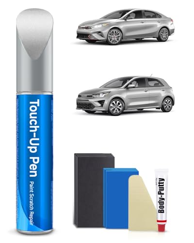 RSACET 4SS Silky Silver Metallic Touch Up Paint Kit Compatible with Kia Exact Match Car Scratch Repair Touch Up Paint Kit