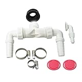 tecuro Ablauf-Doppelanschluss DN 50, für Waschmaschine und/oder Trockner Komplettset