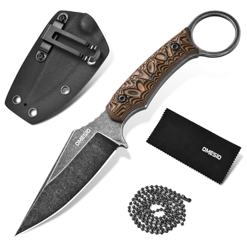Omesio Neck Knife D2 Steel G10 Kydex Sheath Full Tang 8.5cm