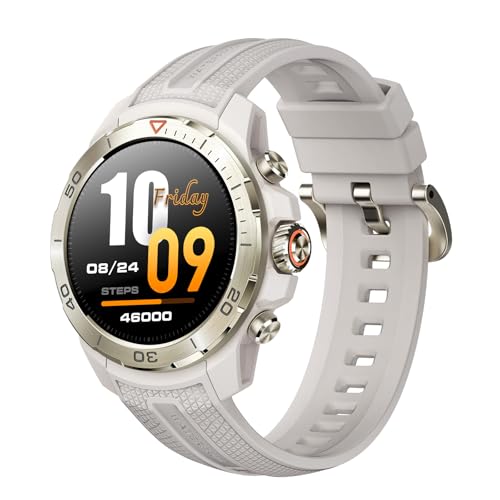 Mibro Watch GS Explorer 10ATM Impermeable, 2025 Nuevo Militar Reloj Inteligente Hombre con GPS,150 Modos Deportivos, Notificaciones, Altímetro, Barómetro, Smartwatch para Android iOS (Blanco)